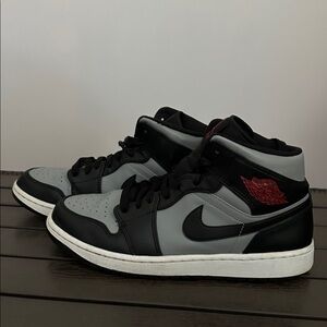 Jordan Black and Gray High-Top Sneakers